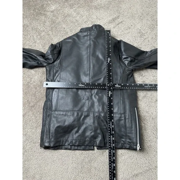 Vnt Womens Leather Jacket 90s THE Leather Shop SEARS Casual Streetwear, Size 8 - Picture 11 of 12
